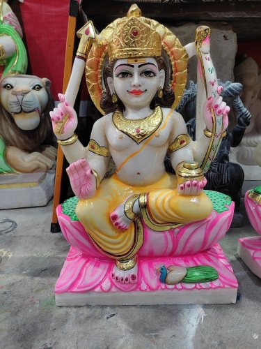 Polished Marble Kartikeya Statue, For Dust Resistance, Shiny, Packaging Type : Carton Box