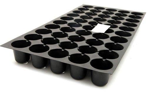 Plant Care Rectangular Plain Plastic 50 Cavity Seedling Tray, Color : Black