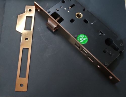 Rectangular BRASS Manual PVD Mortise Lock Body, For Longer Functional Life, Size : 45*85