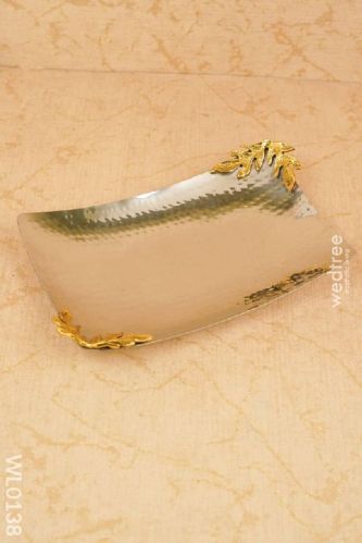Stainless Steel Hammered Platter Tray