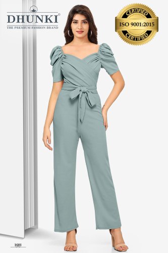 Dhunki V Plain Ladies Jumpsuit, Size : All