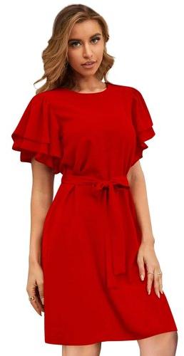 Norzy Paris Regular Collar Plain One Piece Western Dress, Occasion : Festival Wear