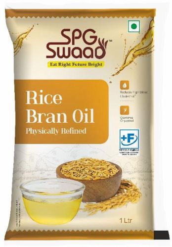 SPG Swaad Rice Bran Oil, For Cooking, Food, Snacks, Certification : FSSAI Certified