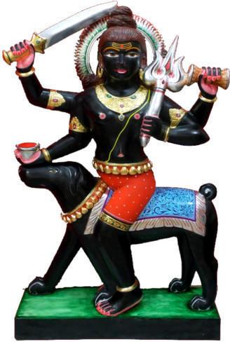 Marble Bhairu Baba Statue, For Worship, Temple, Pattern : Painted