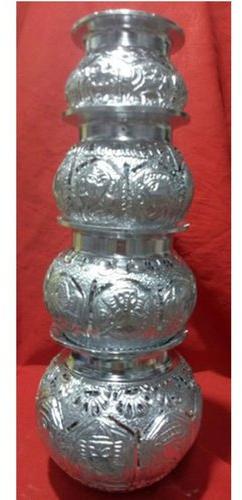 White Metal Pooja Lota, Packaging Type : Box