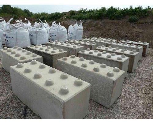 Polished Cement Interlocking Concrete Bricks, For Side Walls, Partition Walls, Brick Type : Solid