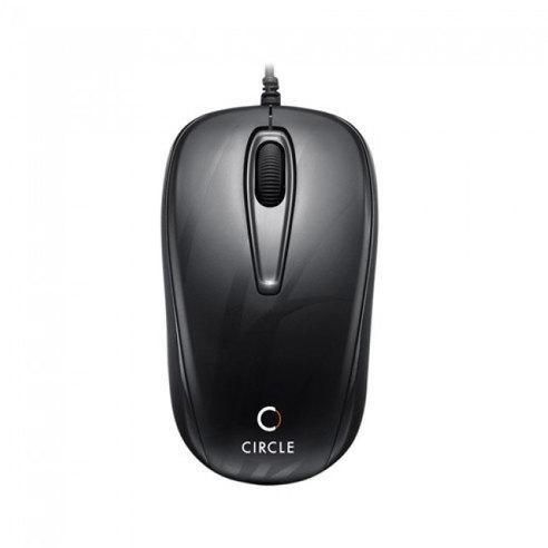 Circle USB Optical Mouse, Color : Black