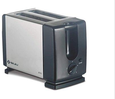 Stainless Steel Bajaj POP Up Toaster, Power Consumption : 750 W