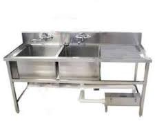 Stainless Steel Table Sink, Color : Silver