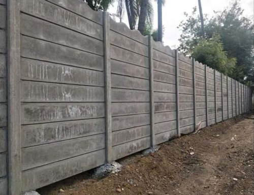 Prefab Cement Compound Wall, Color : Grey