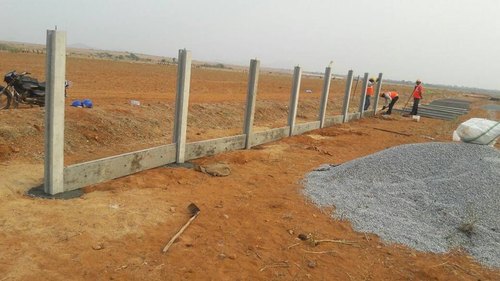 Cement Polished Fencing Poles, Color : Grey
