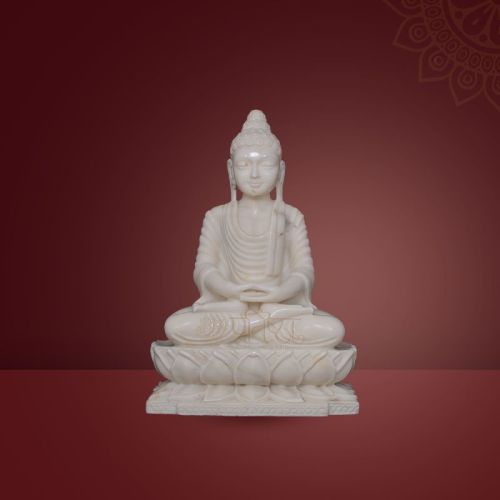 Pratistha Marble Buddha BDP-07, Color : White
