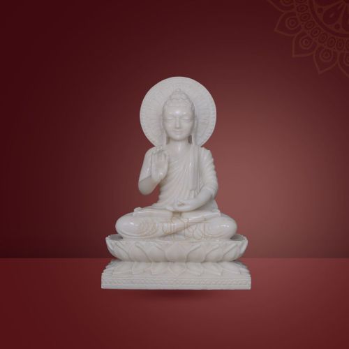 Pratistha Marble Buddha BDP-10, Color : White