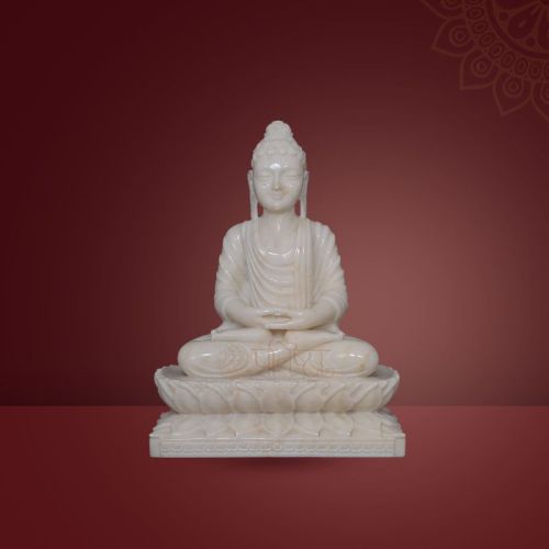 Pratistha Marble Buddha BDP-11, Color : White