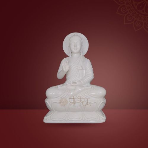 Pratistha Marble Buddha BDP-17, Color : White