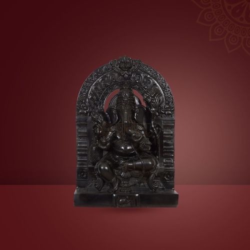 Pratistha Marble Ganesh GNP-30, Color : Black