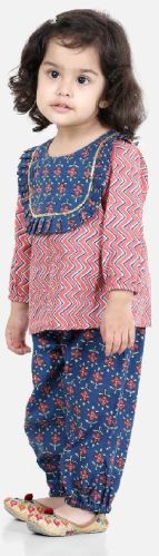 Printed Cotton Top Harem Set, Size : 12-28