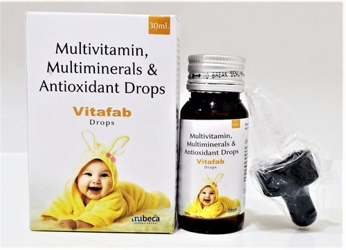 Multivitamin, Multiminerals and Antioxidant Drops, For Hospital, Packaging Size : 30 Ml