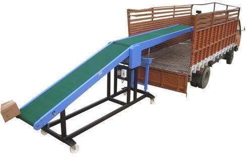 Polished PVC Truck Loading Conveyor, Automatic Grade : Semi Automatic