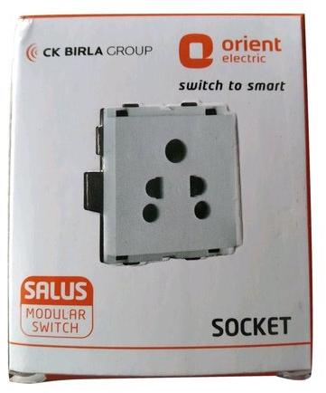 Plastic Modular Socket, Color : White