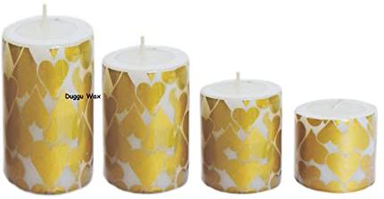 Polished Duggu Wax Pillar Candles, For Smokeless, Packaging Size : 4 Piece