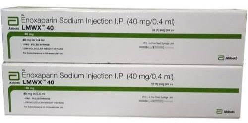 Enoxaparin Injection 40 mg/0.4 Ml, Form : Liquid for Anticoagulant