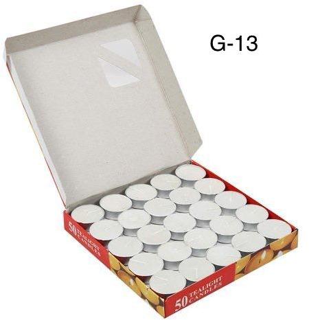 Round Paraffin Wax T-Light Candles, For Smokeless, Packaging Size : 50 Piece