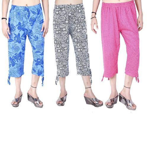 Printed Ladies Hosiery Capri, Size : 28, 30, 32, Etc.