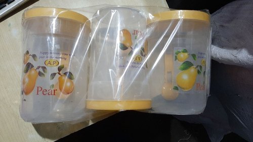 Round Plastic Containers, Color : Transparent