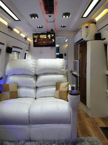 Color Coated Luxury Van C, Feature : Comfortable, EAsy Functionality, Fine Finished, Good Strength