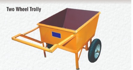 Steel Two Wheel Trolley, For Industrial Purpose, Color : Orange