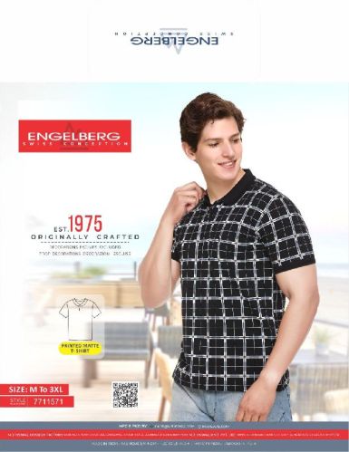 100% Cotton Mens Printed Matty T-Shirt, Occasion : Office Wear