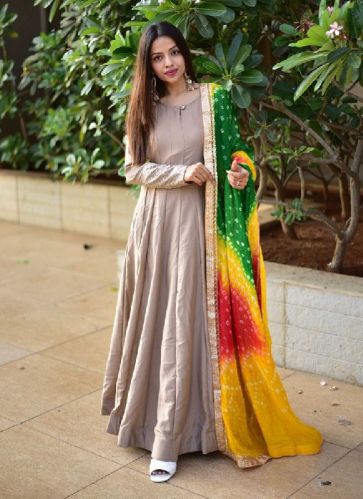 Faux Chiffon Kurti, Occasion : Festival