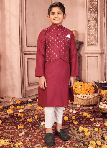Kids Cotton Kurta Pyjama, Occasion : Engagement,  Ceremonial,  Mehndi,  Party