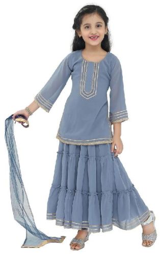 Kids Georgette Salwar Suit, Occasion : Engagement,  Festival,  Mehndi,  Party