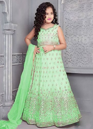 Kids Net Sequins Lehenga Choli, Occasion : Festival