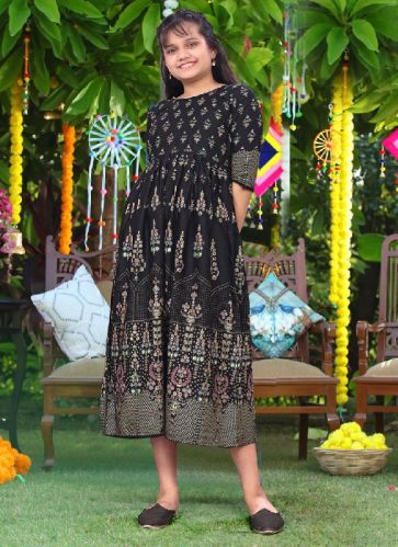 Kids Printed Rayon Kurti, Occasion : Festival