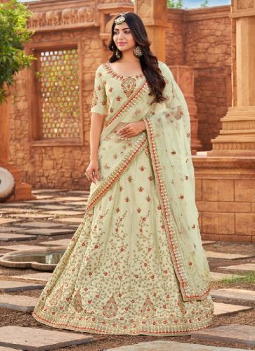 Satin Lehenga Choli, Occasion : Wedding