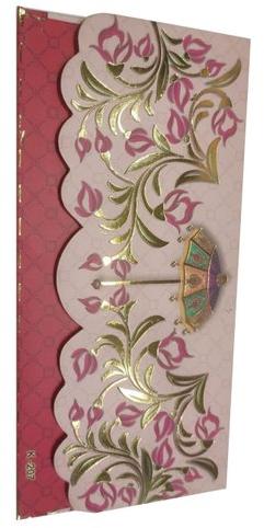Glossy Printed Cash Envelope, Color : Pink Golden
