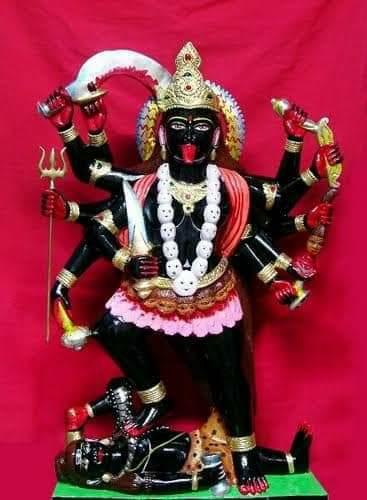 3 Feet Marble Mahakali Statue, For Worship