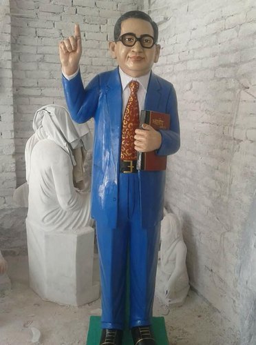 Polished Painted Marble Ambedkar Statue, Statue Type : Human