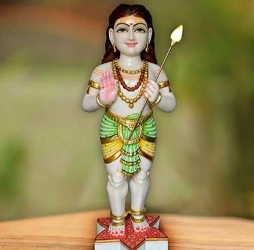 Polished Marble Murugan Statue, Color : Multicolors