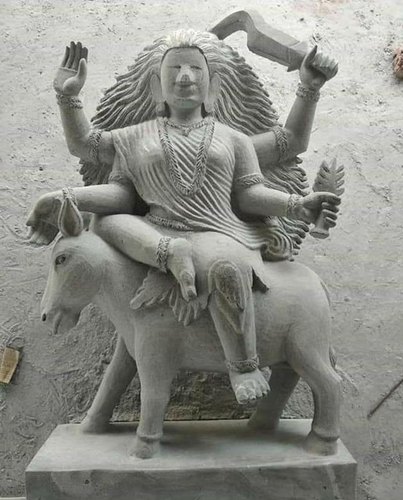 Marble Sheetala Mata Statue, For Worship, Temple, Pattern : Carved