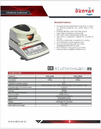 Moisture Balances, For Industrial, Laboratory, Power : Electric