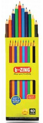 LEZING COLOUR PENCIL, Color : Black, Blue, Green, Red, White, Length : 6-8inch, Packaging Type : Cartoon Box
