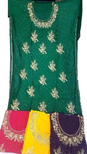 Cotton Plain Designer Handwork Suit, Packaging Type : Polythin