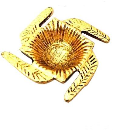 White Metal Swastik Design Diya, Size : 4 Inch