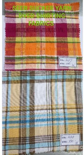 Yarn Dyed Seer Sucker Fabric, Fabric Weight : 100-180g/sqm