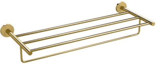 Towel Rack With Lower Rail, For Bathroom, Color : Gold