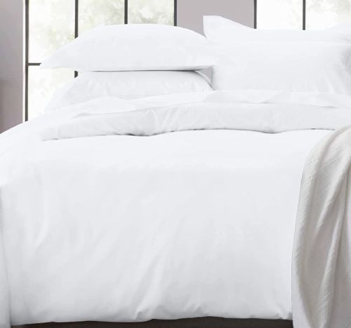 DUVET COVER DOUBLE & SINGLE 300 TC PERCAL PLAIN (B)